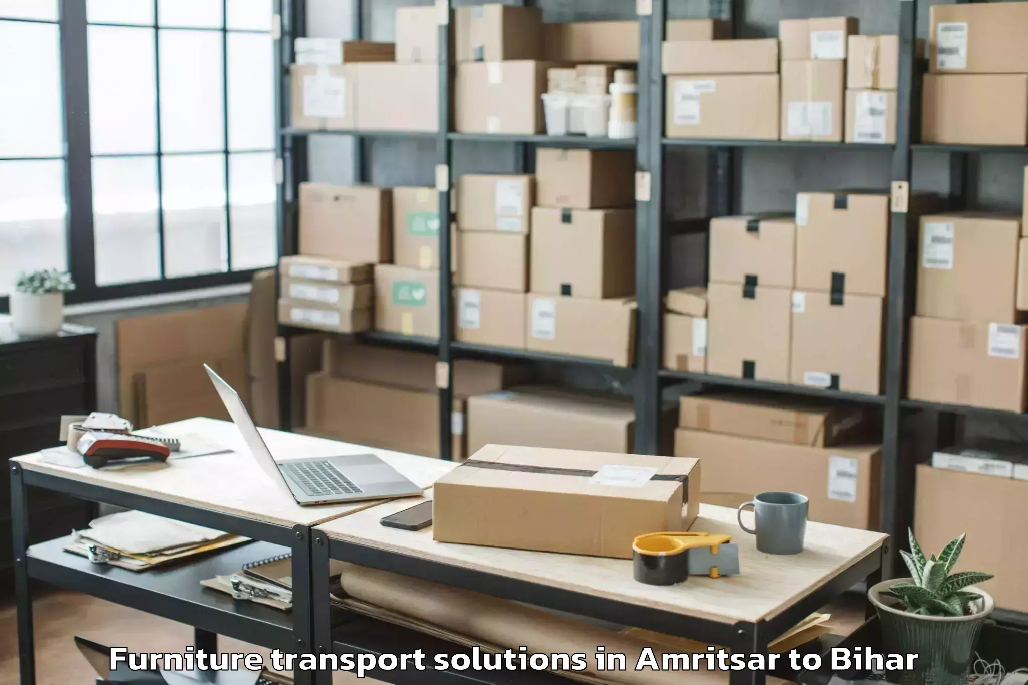 Book Amritsar to Ghoghardiha Furniture Transport Solutions Online